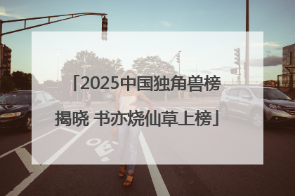 2025中国独角兽榜揭晓 书亦烧仙草上榜