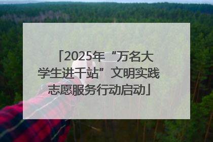 2025年“万名大学生进千站”文明实践志愿服务行动启动