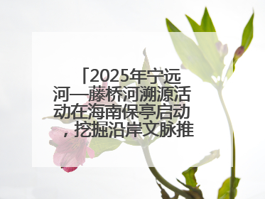 2025年宁远河—藤桥河溯源活动在海南保亭启动，挖掘沿岸文脉推动绿色发展