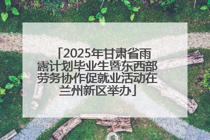 2025年甘肃省雨露计划毕业生暨东西部劳务协作促就业活动在兰州新区举办