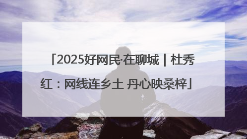 2025好网民·在聊城｜杜秀红：网线连乡土 丹心映桑梓