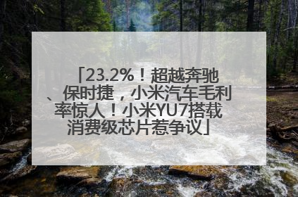 23.2%！超越奔驰、保时捷，小米汽车毛利率惊人！小米YU7搭载消费级芯片惹争议