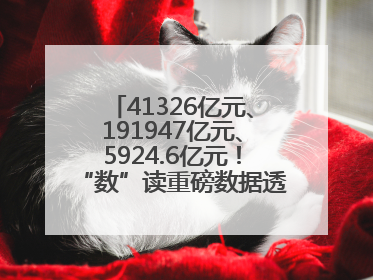 41326亿元、191947亿元、5924.6亿元！“数”读重磅数据透视经济韧性与活力