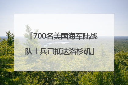 700名美国海军陆战队士兵已抵达洛杉矶