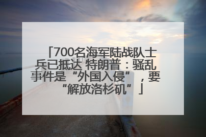 700名海军陆战队士兵已抵达 特朗普：骚乱事件是“外国入侵”，要“解放洛杉矶”